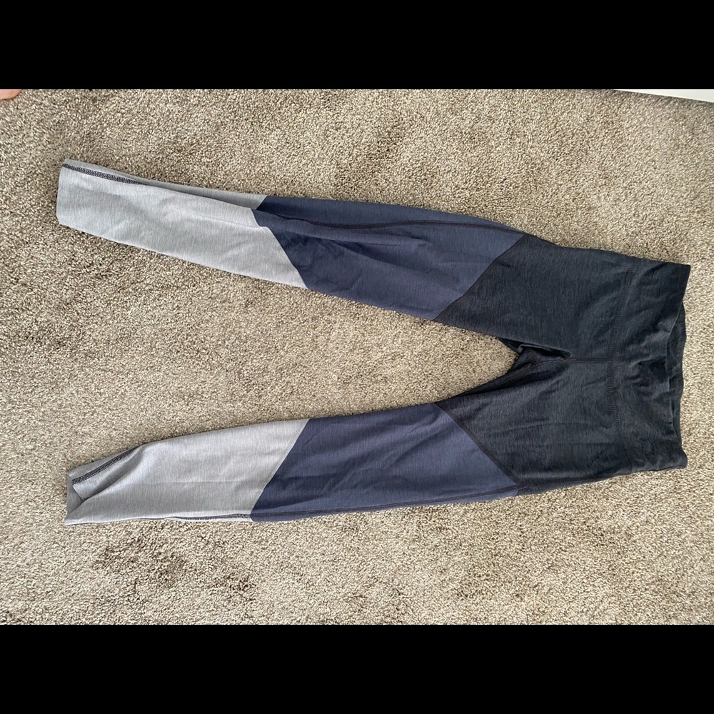 Color block, full length leggings